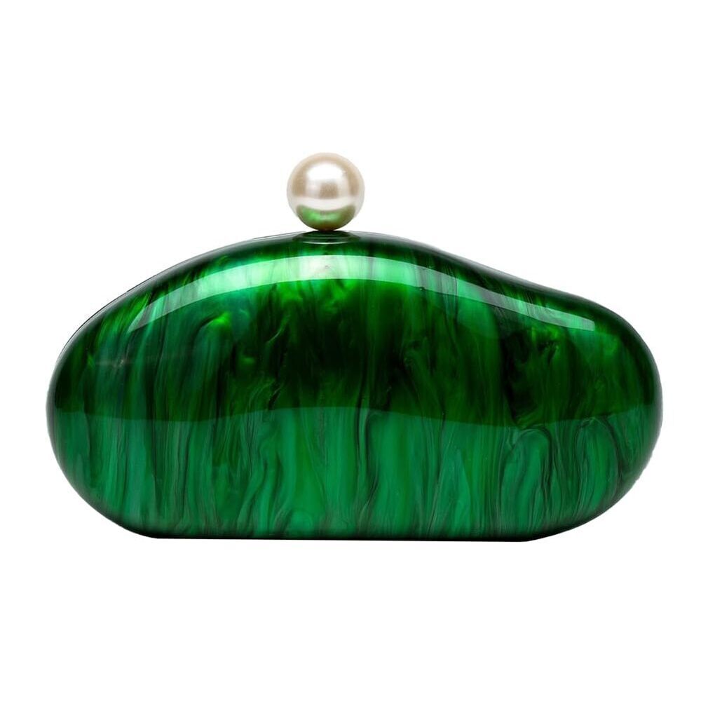 8039 Acrylic Pearl Clutch Purses Trendy Acrylic Evening Handbag Y2k